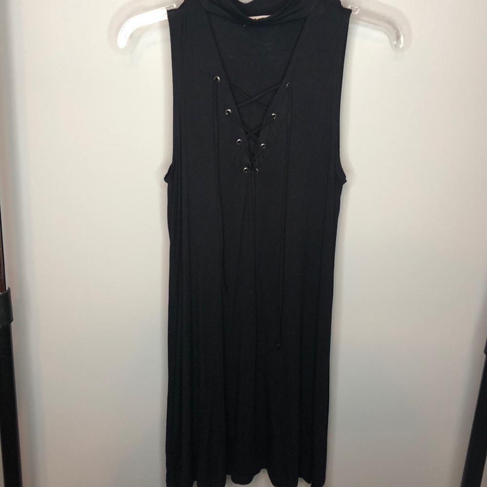 V-Neck Choker Dress